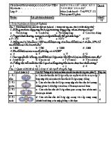 Đề kiểm tra giữa học kì I Sinh học lớp 9 - Mã đề 9I - Năm học 2016-2017 - Trường THCS Tân Tiế